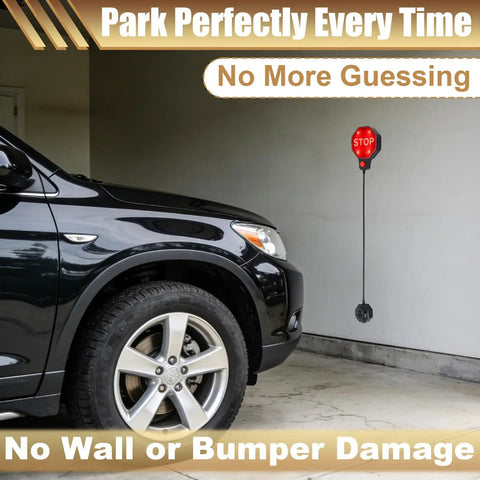 LED Garage Parking Sensor With Real Time Distance Display Green Yellow Red Ultrasonic Car Stop Indicator installed on wall