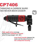 Heavy Duty Right Angle Air Die Grinder With A Slick Compact Build And 1/4 Inch Collet Delivers Knockout 23000 Rpm Torque.