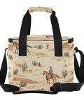 Desert Ride Insulated Lunch Bag For Outdoor Adventures, Leakproof Cooler Tote with desert motif and black straps