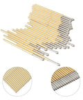 100 Piece P100 E2 Spring Test Probes Kit With Tapered Head Brass 1.5mm Contact Pins For PCB Testing Durable 3A Current Rating And 50m Ohm Resistance Ideal For Conduction Checks And Component Contact