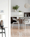 Renewed Non Programmable Thermostat With Simple Single Degree Control on modern wall, kitchen view in stylish home