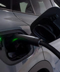 EV charging detail showing Level 2 Wall Mounted EV Charger With 40 Amp Fast Charging And 25 Foot Flexible Cable NEMA 14 50 Plug.