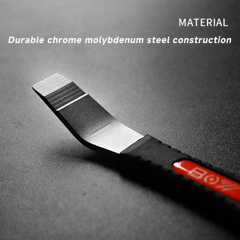 Extended Hydraulic Piston Press For Bicycle Disc Brakes Caliper Pad Spreader Tool With Longer Handle And Extended Tip For Safe Brake Maintenance Durable Dual Density Grip Ergonomic Design For Easy Fatigue Free Service chrome molybdenum steel tip