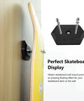 Side view of Skateboard Wall Mount Hanger For Deck Display And Storage With Dope Floating Effect Heavy Duty High Load Bearing.
