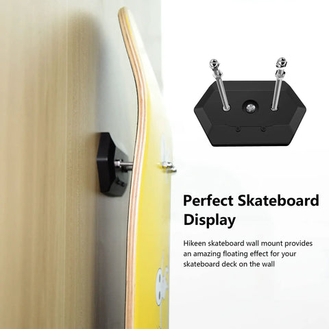 Side view of Skateboard Wall Mount Hanger For Deck Display And Storage With Dope Floating Effect Heavy Duty High Load Bearing.