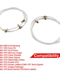 Ford Convertible Power Top Hydraulic Fluid Hose Lines And Fittings Pair Plastic Hoses For Mustang Torino Cougar Chevelle Cutlass GTO Pontiac LeMans 1963 1972 Classic Muscle Car Build, shown coiled with fittings