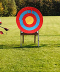 Handmade Straw Archery Target For Recurve Bow Or Longbow 20 Inch Backyard Practice with arrows in target