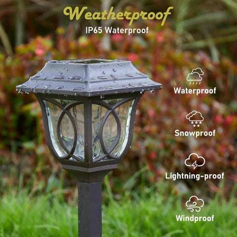 Ultra Bright 25 Lumen Solar Pathway Lights 6 Pack SMD LED Outdoor Waterproof IP65 Auto On Off Glass For Yard Garden Path Landscape Lawn Walkway Lighting Easy Setup And Low Maintenance