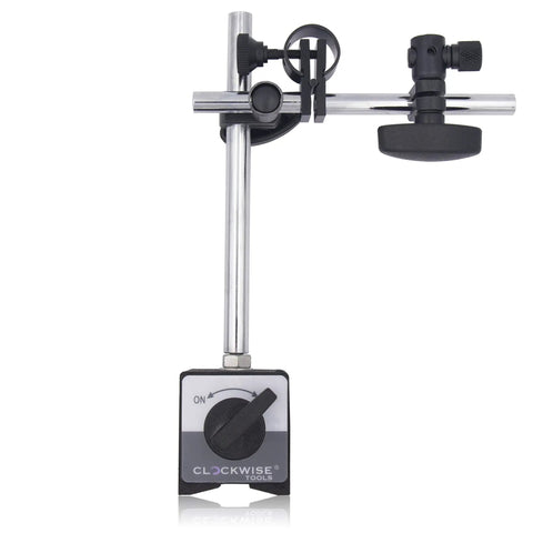 Heavy Duty Magnetic Base Stand For Digital Dial Indicator Gauge With Dual Adjustable Arms And 176 Lb Max Pull On Off Magnet V Shape Base Perfect For Metalworking Shops