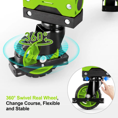 Straight Up Heavy Duty Folding Hand Truck Dolly Flips Between Four And Two Wheels And Handles Three Hundred Thirty Pounds Like A Boss For Quick Errands And Heavy Loads In Durable Green Finish