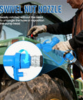 Hassle Free Electric Drum Pump With Telescopic Suction Tube And Swivel Nozzle showing easy swivel nut nozzle during diesel transfer.