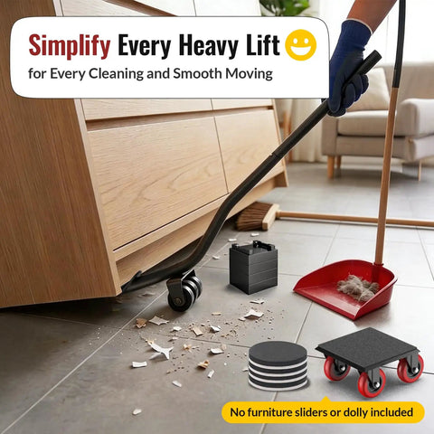 Heavy Duty Furniture Lifter Jack For Carpet Sliders And Hardwood Floors 660 Lb Capacity Includes Four Stackable Blocks To Raise