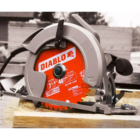 7-1/4 Inch Circular Saw Blade With Hella Sharp Carbide Teeth For Killer Wood Cuts And Clean Plywood Trims Featuring Top Shelf Non Stick Coating Built Tough For All Day Jobs