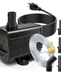 Pro Grade 45W Submersible Fountain Pump With 660GPH, 10ft Power Cord And Tubing, Overheat Protection, All Weather Ready For Outdoor Gardens