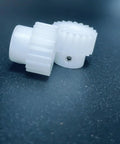 0.7 Module 17 Tooth Spur Gear Set With Step Profile Plastic 5mm Bore 13.3mm Diameter 12mm Thick Straight Teeth