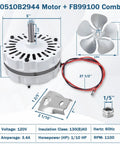Attic Ventilation Motor And 12 Inch Attic Fan Blade Propeller Replacement Kit For 2000 And 1800 Series Attic Vents 115V 3.4 Amp 1100 RPM