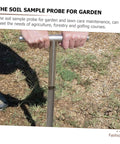 Heavy Duty 304 Stainless Steel Soil Sampler Probe With Anti Slip T Handle for Lawn and Garden Sampling Moisture Testing