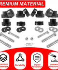Beefed Up Billet Aluminum Body Mount Bushings Kit For Camaro Nova Chevy II 1968 1981 Reduces Chassis Flex 32 Pieces