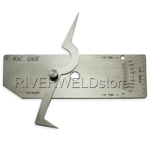 V-WAC Single Weld Gage For Fast Weld Inspections, Checks Undercuts And Pits, Crown Height And Porosity, Inch Markings Only