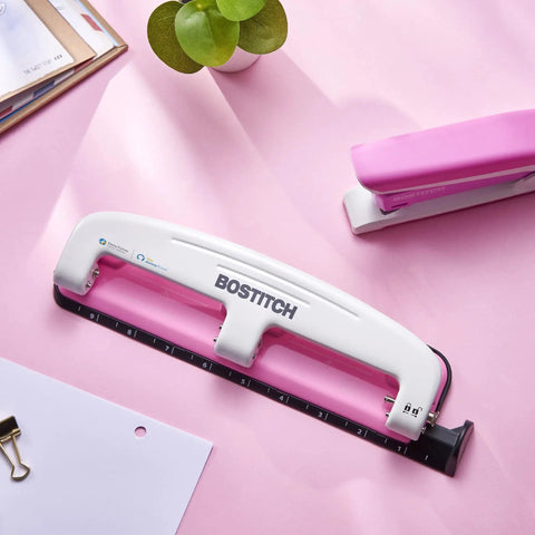 InCOURAGE 12 Reduced Effort 3 Hole Punch For Office And School Use No Fuss Punching Up To 12 Sheets With EZ Squeeze Technology