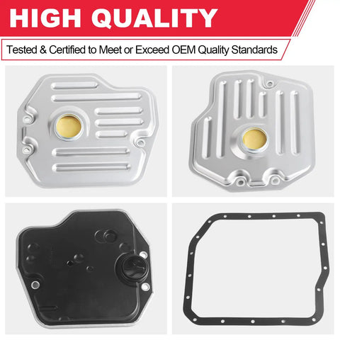 Heavy Duty Automatic Transmission Filter With Gasket Kit For U140E U140F U240E U241E showing filter and gasket components in detail.