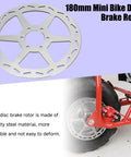 180mm Mini Bike Disc Brake Rotor and Rear Caliper Installed, Replacement for Coleman CT100U CC100X Baja Motorsports DB30