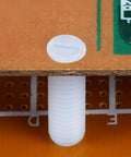 White Nylon Slotted Set Screws M4 X 8 mm Non Conductive Plastic Grub Fasteners For Electronics And Machinery with circuit board.