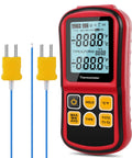 Dual Channel Digital Thermometer With Two K Type Thermocouple Probes Backlit LCD Display Great For DIY Temp Nerds Supports K J T E R S N Thermocouples