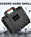 Waterproof Hard Drone Case With Custom Foam For DJI Mini 4K Mini 2 And Mini 2 SE Fly More Combo shown with rugged exterior