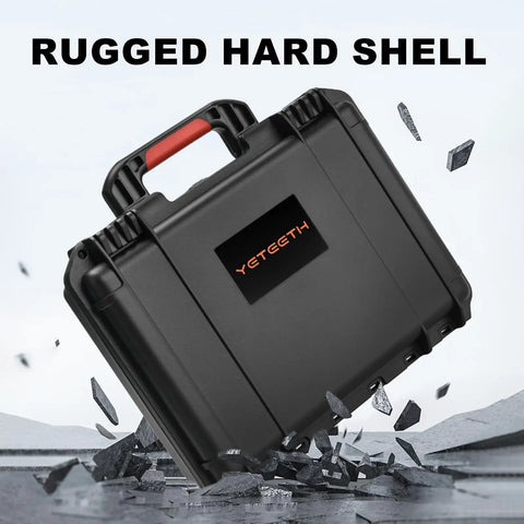 Waterproof Hard Drone Case With Custom Foam For DJI Mini 4K Mini 2 And Mini 2 SE Fly More Combo shown with rugged exterior