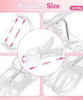 10 Pack Transparent Balloon Arch Clips 3.5 Inch Heavy Duty Spring Clamps for Backdrop Stands product size infographic