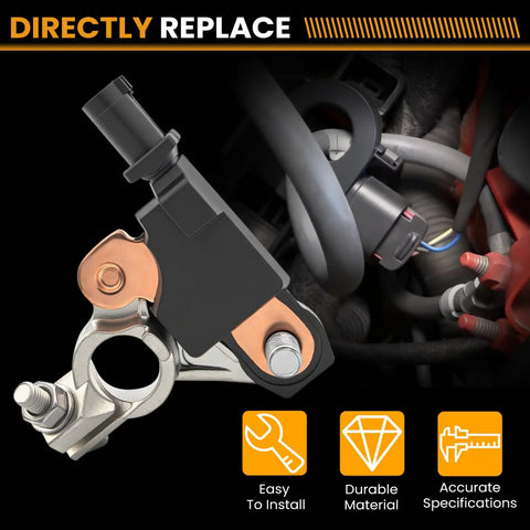 Straight Swap Battery Current Sensor That Bolts Right Up To Chrysler 200 300 Jeep Wrangler Cherokee Dodge Challenger Charger Journey Viper Ram 1500 2500 3500 2011 Through 2018 Replaces 0199200180 mounted on vehicle.