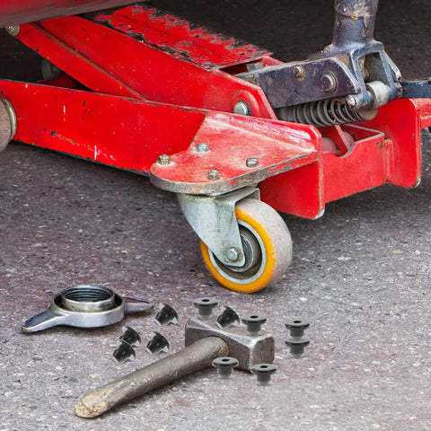 5 Piece Rubber Hydraulic Filler Plugs Set For 5 Sixteen Inch Holes Floor Oil Filler Bung And Automotive Jack Accessory in use