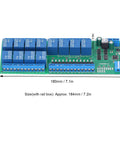 RS485 Isolated Relay Module With 12 Input And 12 Output Channels For RTU Protocol, DIN35 PLC Component, 12V DC Version