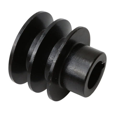 Heavy Duty Double V Belt Pulley For 20Mm Shaft Plug Right In Fits 168F 170F Engines No Sweat Setup, black metal, 54mm OD, 52mm height.