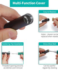 928D IV Pro Grade All In One Soldering Iron Kit With Type C Port Fast Heating C235 Cartridge 194 To 842 F Temperature Adjustable PD QC Adaptive Protocol LCD Display And Multi Functional Cover Compact 7.28 Inch showing multi-function cover details.