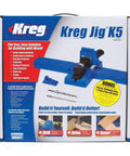 Beast Mode Benchtop Pocket Hole Jig With Slick Toggle Clamp And No Sweat Ratcheting Adjustment For Heavy Duty Woodworking Diy Projects That Run Sweet And Tight in blue packaging.