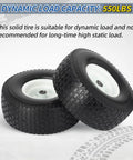 Flat Free Lawn Mower Tire And Wheel Set For Riding Mowers 15x6.00-6 15x6-6 NHS 550 Lb Dynamic Load Three Quarter Inch Bearings