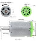 Dimensions and design features of the 6 To 24V DC Micro Motor With 6000 To 24000 RPM High Speed Stainless Steel Beast for DIY projects. 