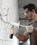 Worker using Inside Pipe Cutter Kit For Plumbing, Precise Adjustable Depth Tool, 5 Blade Stainless Steel Cutter For PVC ABS Pipes