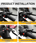 Rock Solid Motorcycle Cruise Control With Non Slip Adjustable Throttle Lock installed on handlebars step-by-step guide.