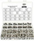 Automotive Fuse Kit With 360 Piece Glass Tube Fuses In 5x20mm And 6x30mm Sizes Fast Melting For Quick Car Electrical Repairs