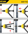 Installation steps for 16 Inch Rivet Nut Tool Kit With Auto Release Nutsert 13 Mandrels And 130 Threaded Rivet Nuts