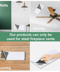 Magnetic Ceiling Vent Covers 3 Pack 5.5 x 12 Inch for metal vents in use on ceiling fan, wall, and floor vent with strong magnet hold.