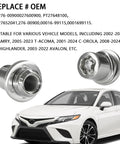 M12x1.5 Wheel Lock Lug Nuts Set 4 Pcs Anti Theft Chrome Locking Lug Nut Kit With 1 Key Replacement Chrome Wheel Locks Compatible