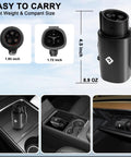 Straight Talk Heavy Duty Tesla To J1772 Charging Adapter 80A Rapid Portable Connector, 4.5 inch size, lightweight design, easy to carry.