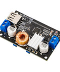 Dope Buck Converter Power Module Adjustable Voltage Regulator From 6V-32V Down To 1.5-32V Up To 5A With LCD Display USB Port