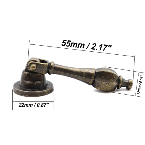 Antique Vintage Pulls With Pendant For Dresser Drawer Cabinet Furniture Bronze Zinc Alloy 5 Pack Includes Screws For Easy Installation Total Length 95mm Pendant Style Handles In Bronze Finish For Chest Wardrobe Cupboard And Other Furniture