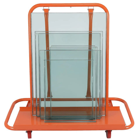 Go To Heavy Duty Plasterboard Mobile Tool Cart With Detachable Material Handling Trolley showcasing steel frame and large glass panes.