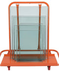 Heavy Duty Steel Drywall Cart With Detachable Large Capacity Platform, rugged cargo transport cart for construction sites, glass sheets on cart.